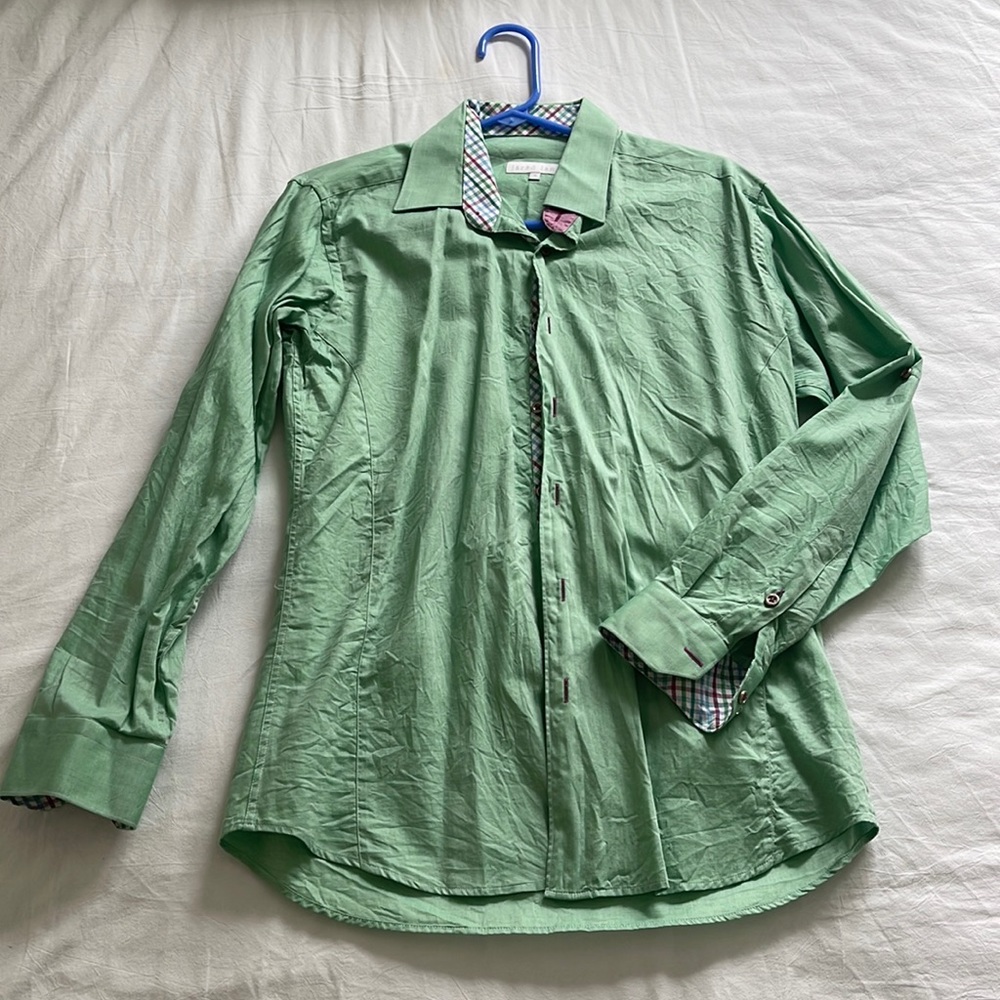 Jared Lang Green Button Down - image 1